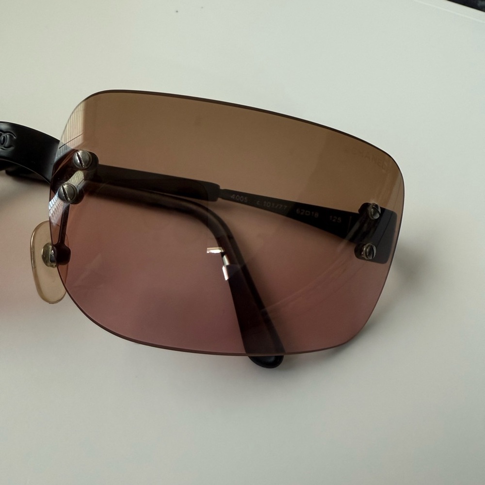 CHANEL Brown Gradient Rimless Sunglasses (RARE) - Picture 4 of 9
